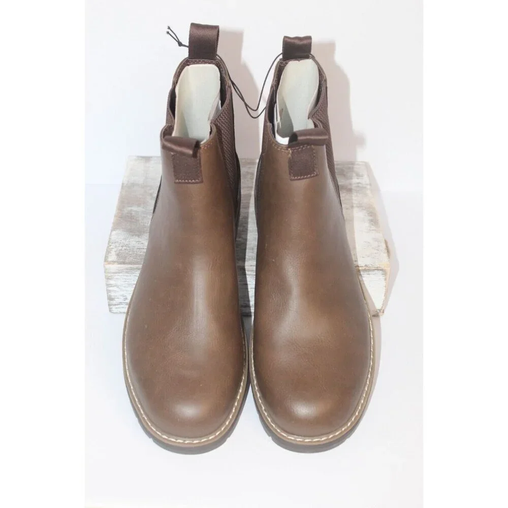 Portland Chukka Faux Leather‎ Casual Pull On Boots Men's Size 11 Preppy NWOT